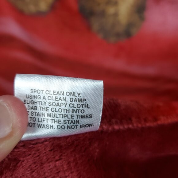 Lit Throw Red Super Soft & Comfy Teddy Bear Christmas Lights Light Up Thow New - Picture 8 of 8